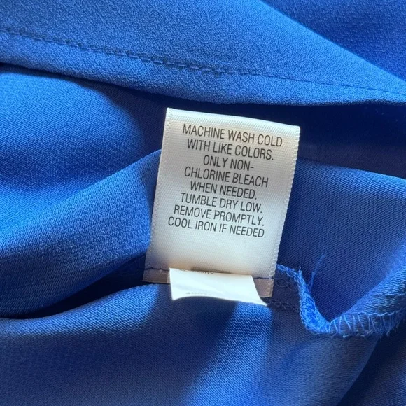 Dana Buchman Blue Blouse Crochet Trim 3/4 Sleeve XL New With Tags (flawed) - Picture 15 of 15